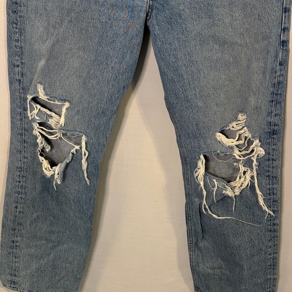 Agolde 90's Mid Rise Loose Fit Distressed Ripped Jeans-Sz 28 - Picture 3 of 8